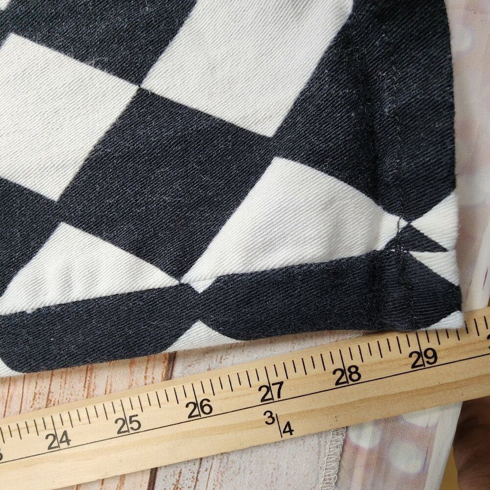 Motel Rocks Denim XS Checkerboard Pants Womens Cotton & Spandex - Picture 10 of 12